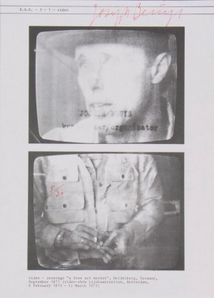 Joseph Beuys - A Free Art Market, 1973/77, information sheet
