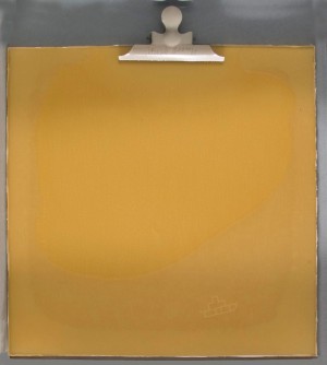 Joseph Beuys - Phosphor-Kreuzschlitten (Phosphorus-Cross Sled), 1972, phosphorus between vinyl sheets with metal clamp
