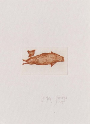 Joseph Beuys - Suite Zirkulationszeit: Meerengel Robbe 3 (Suite Circulation Time: Sea Angel Seal 3), 1982, etching and aquatint on white wove